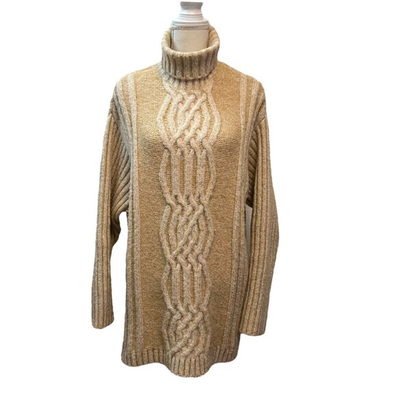 ASOS Chunky Academia Cable Knit Fisherman Sweater Size M - Picture 2 of 10